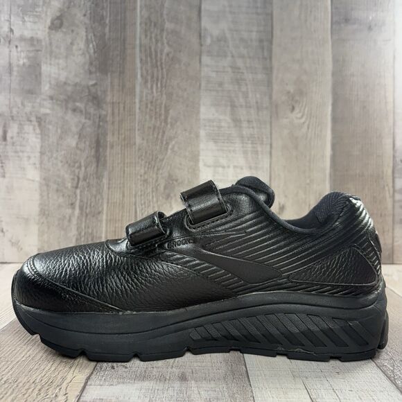 Brooks Addiction Walker V-Strap 2 Womens 7.5 Walking Shoes Sneakers Triple Black - Picture 8 of 12